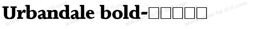Urbandale bold字体转换